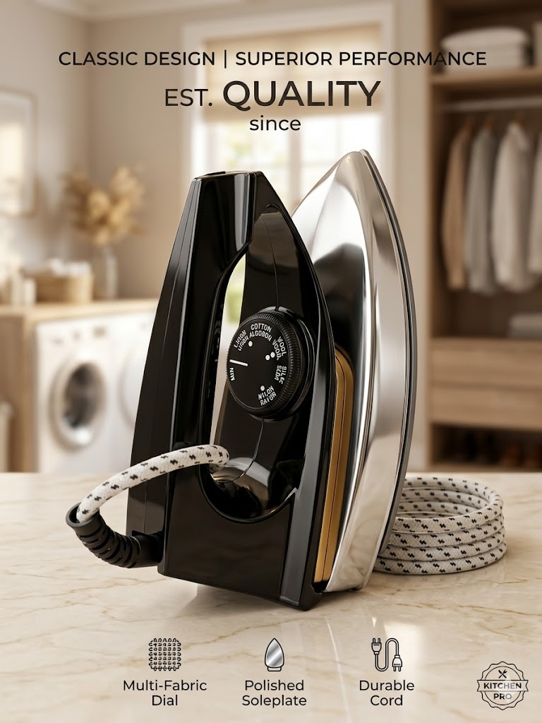 Iron Dry Light weight iron 3LBS Premium Quality Dry iron - Best Quality Iron