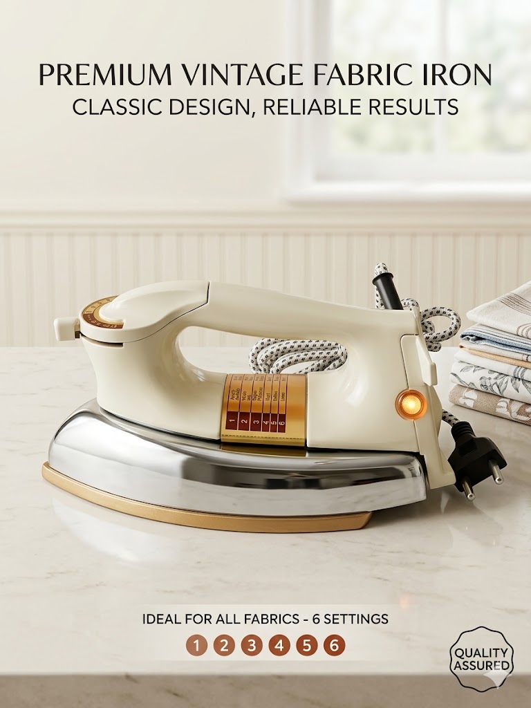 Heavy Weight Dry Iron - Energy Saving Iron - Iron For Traveling - Iron - Made In Japan - Super Powerful Iron - Electric Iron - 1000 Watts Iron