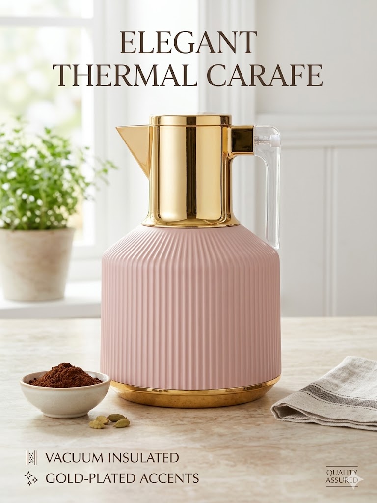 Luxe Gold Accent Thermal Jug| Thermos| Flask