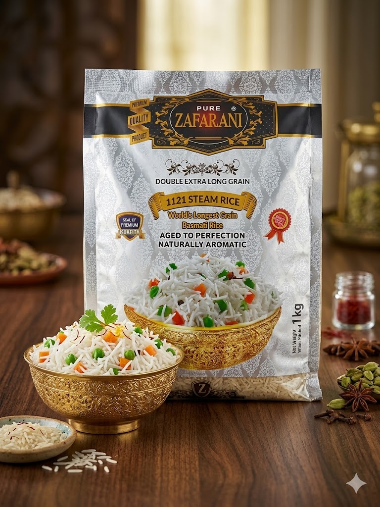 Zafarani Basmati Rice-1KG Bag