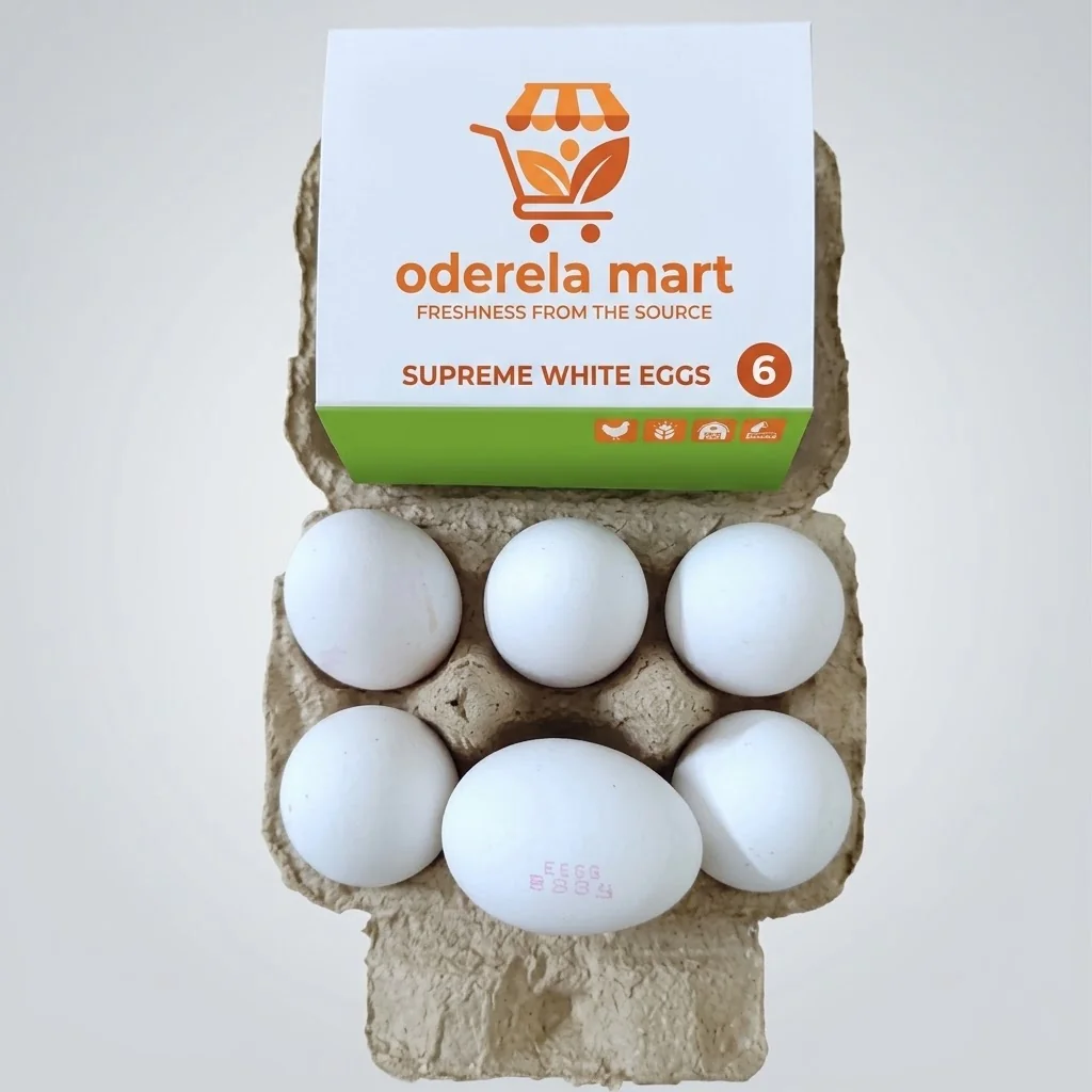 White eggs- pack of 6