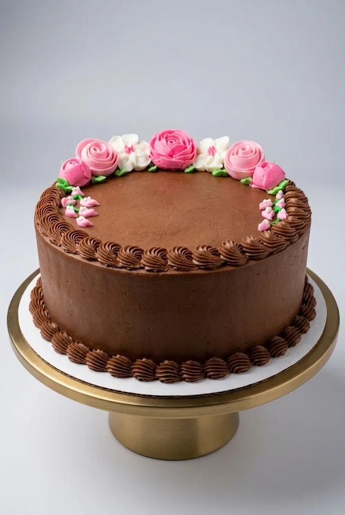 Classic Chocolate Rose Cake