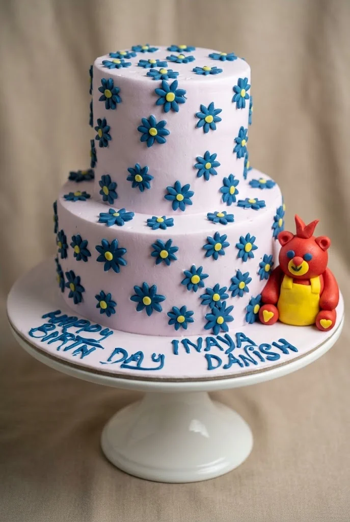 Blue Bloom Celebration Cake