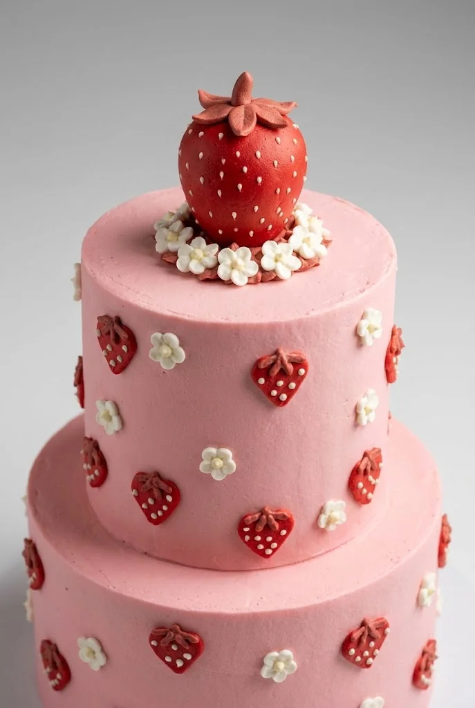 Strawberry Delight 2-Tier Cake