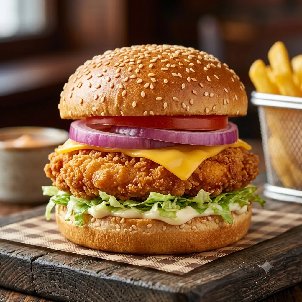 Chicken Burger With Cheese